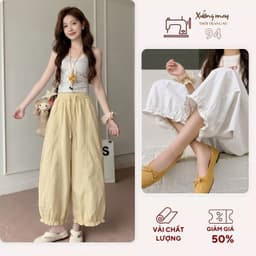 Quần Boom Bèo Gấu Vải Kaki Hàn Phong Cách Hàn Quốc Trẻ Trung Cho Nàng Cá Tính (M005) XƯỞNG MAY THỜI TRANG NỮ 94 2