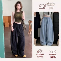 [Deal mở bán] Quần kaki thun hè ống rộng, quần ống rộng cạp chun tôn dáng mẫu mới 2026 (M732) XƯỞNG MAY THỜI TRANG NỮ 94 2