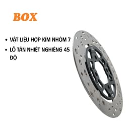 Đĩa Thắng Kiểu Ngôi Sao Box 4 lỗ - 6 lỗ Màu Ghi Size 220mm 3.5mm Inox 420 Phù Hợp Cho Nhiều Dòng Xe 4