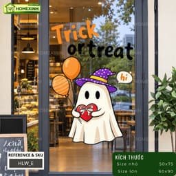 [HỎA TỐC] Decal Dán Trang Trí Cửa Sổ Kính Lễ Hội Halloween - Tấm Decal Tĩnh Điện Dán Tường Trang Trí Cửa Hàng, Cửa Kính 3