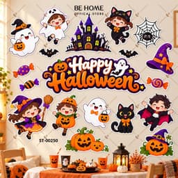 Set Trang Trí Halloween, Dán Tường, Dán Bảng , Góc Check-in - Trang Trí Lớp Học, Cửa Hàng, Spa,Livestream - Behome Decor 4