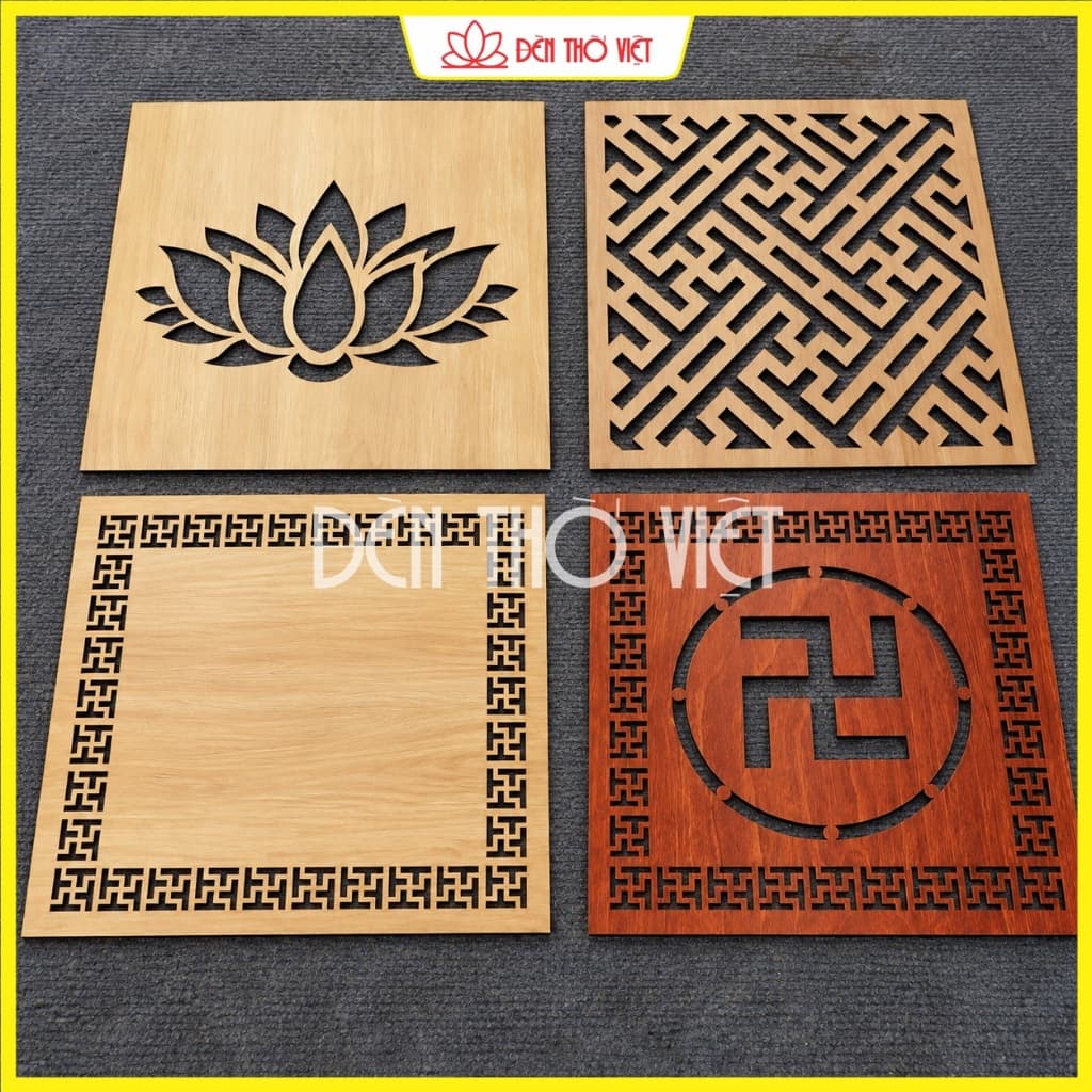 Tấm Trang Trí Bàn Thờ MDF Lõi Xanh Chống Ẩm 3mm Nhiều Kích Thước – Nhiều Mẫu Hoa Văn