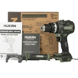 Máy khoan pin HUKAN GC-IDL154AT, Không chổi than, 2 tốc độ, 1700 v/p, 155 N.m, Đầu kẹp 13MM 3