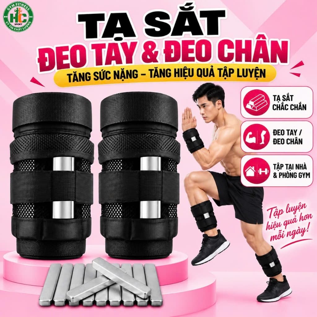 Tạ đeo chân , đeo tay 2-3-4-5-6-8-10kg có tại HC Sport  tạ chân phiên bản tối thượng cho chạy bộ thể thao
