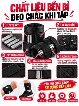 Tạ đeo chân , đeo tay 2-3-4-5-6-8-10kg có tại HC Sport  tạ chân phiên bản tối thượng cho chạy bộ thể thao 5