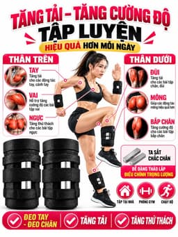 Tạ đeo chân , đeo tay 2-3-4-5-6-8-10kg có tại HC Sport  tạ chân phiên bản tối thượng cho chạy bộ thể thao 3