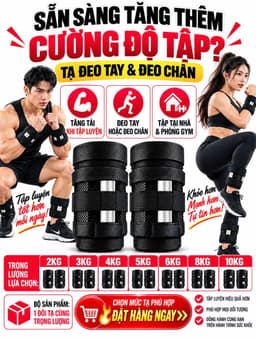 Tạ đeo chân , đeo tay 2-3-4-5-6-8-10kg có tại HC Sport  tạ chân phiên bản tối thượng cho chạy bộ thể thao 9