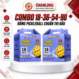 [Chính Hãng] Combo Bóng Pickleball ChanLong 18-36-54-90 Quả 40 & 48 Lỗ Nhựa Đúc Nguyên Khối 1