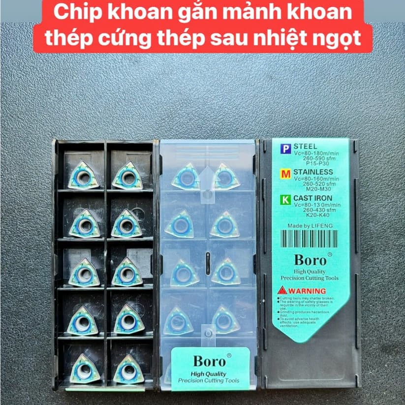 Chip Khoan gắn mảnh WC khoan thép cứng thép sau nhiệt ngọt