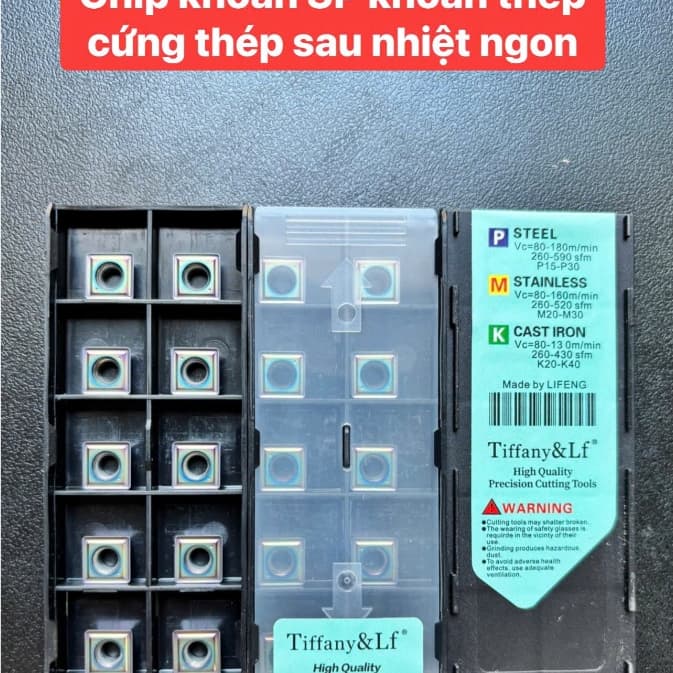Chip khoan gắn mảnh SP khoan thép cứng thép sau nhiệt ngọt