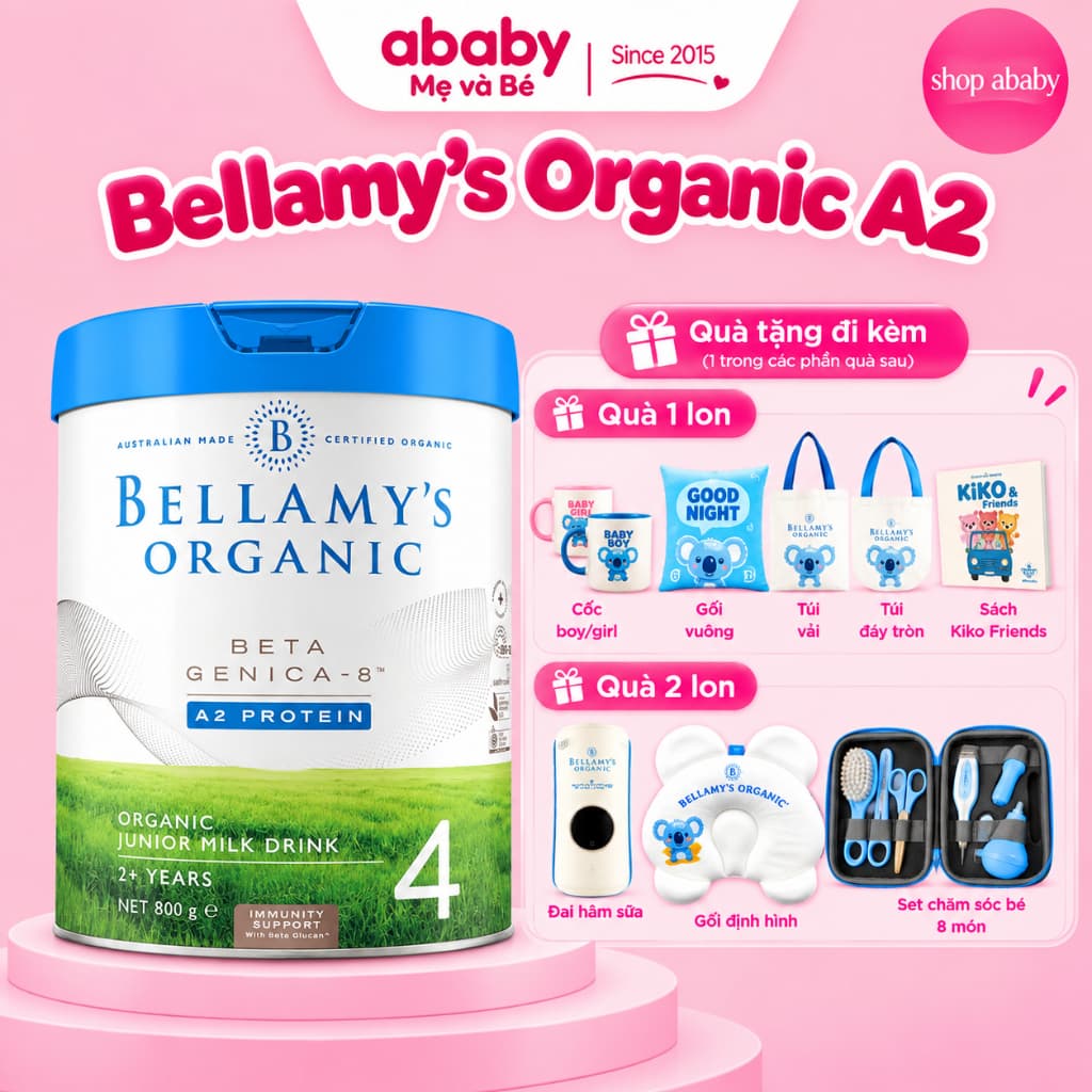 [Đủ số Date 2028] Sữa Bellamy's Organic đạm A2 Beta Genica-8™ Úc