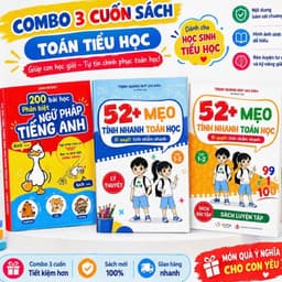 Combo 3 cuốn sách 52+ Mẹo Tính Nhanh Toán Học Bí Quyết Tính Nhẩm Nhanh & 200 Bài Tập Phân Biệt Ngữ Pháp Tiếng Anh in màu 1
