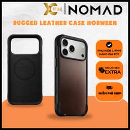 [Có iP18] Ốp Da NOMAD Rugged Leather Case Horween Da Cao Cấp Có Nút Control  – Chính Hãng cho iP 18 | 17 Pro Max 1