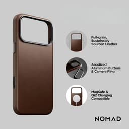 [Có iP18] Ốp Da Nomad Traditional Leather Da CAMINO Cao Cấp Chống Sốc Có Nút Control – Chính Hãng cho iP 18 | 17 Pro Max 2