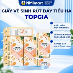Khăn giấy cao cấp treo tường TopGia Tiểu Hạ 10 bịch, giấy vệ sinh 4 lớp an toàn, tiện dụng 1