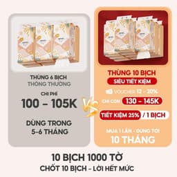 Khăn giấy cao cấp treo tường TopGia Tiểu Hạ 10 bịch, giấy vệ sinh 4 lớp an toàn, tiện dụng 3