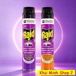 Combo 2 Chai Xịt Côn Trùng Raid 520ml Chính Hãng – Xịt Diệt Muỗi, Gián, Ruồi, Kiến – 3 Mùi Hương 5