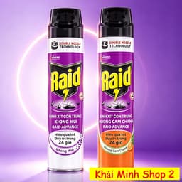 Combo 2 Chai Xịt Côn Trùng Raid 520ml Chính Hãng – Xịt Diệt Muỗi, Gián, Ruồi, Kiến – 3 Mùi Hương 6