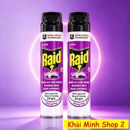 Combo 2 Chai Xịt Côn Trùng Raid 520ml Chính Hãng – Xịt Diệt Muỗi, Gián, Ruồi, Kiến – 3 Mùi Hương 3
