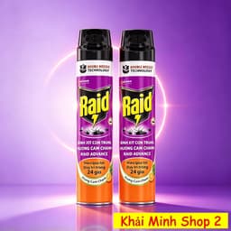 Combo 2 Chai Xịt Côn Trùng Raid 520ml Chính Hãng – Xịt Diệt Muỗi, Gián, Ruồi, Kiến – 3 Mùi Hương 4