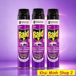 Combo 3 Chai Xịt Côn Trùng RAID 520ml Chính Hãng – Diệt Muỗi, Gián, Kiến – 3 Mùi Hương 2