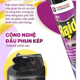 Combo 3 Chai Xịt Côn Trùng RAID 520ml Chính Hãng – Diệt Muỗi, Gián, Kiến – 3 Mùi Hương 5
