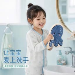 Khăn lau tay treo tường HẢI SẢN hình cá ngựa, bạch tuộc, cua, cá, vải vi sợi siêu thấm nhanh khô A2Ti0 5