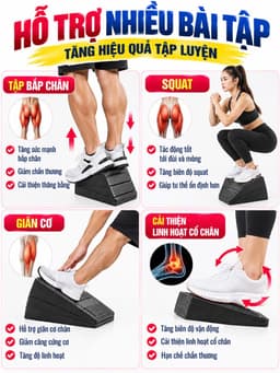 Phụ kiện đệm lót kê chân squat wedges stretching 4 mức cao thấp, hỗ trợ tập gym chân mông đùi hiệu quả 4