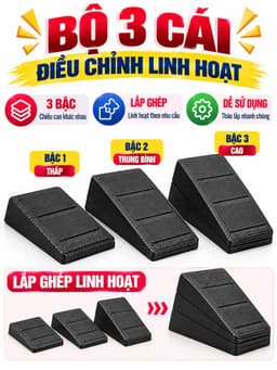 Phụ kiện đệm lót kê chân squat wedges stretching 4 mức cao thấp, hỗ trợ tập gym chân mông đùi hiệu quả 7
