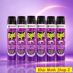 Combo 6 Chai Xịt Côn Trùng RAID 520ml Chính Hãng – Diệt Muỗi, Kiến, Ruồi, Gián – 3 Mùi Hương 1