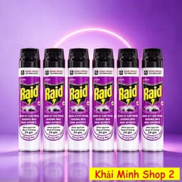 Combo 6 Chai Xịt Côn Trùng RAID 520ml Chính Hãng – Diệt Muỗi, Kiến, Ruồi, Gián – 3 Mùi Hương 2