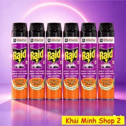 Combo 6 Chai Xịt Côn Trùng RAID 520ml Chính Hãng – Diệt Muỗi, Kiến, Ruồi, Gián – 3 Mùi Hương 3