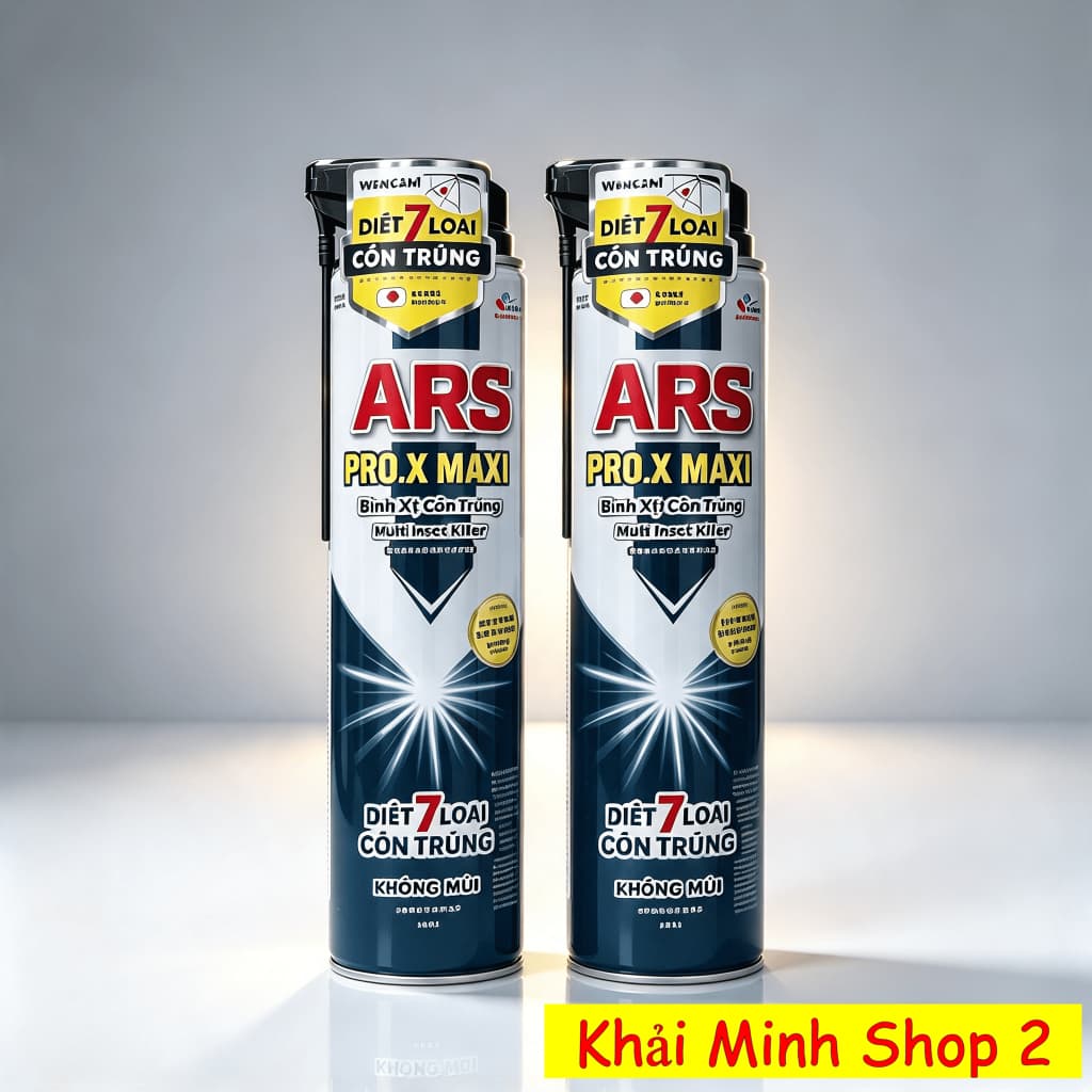 Combo 2 Bình Xịt Côn Trùng ARS PRO.X 500ml – Diệt 7 Loại Côn Trùng – Công Nghệ Nhật Bản