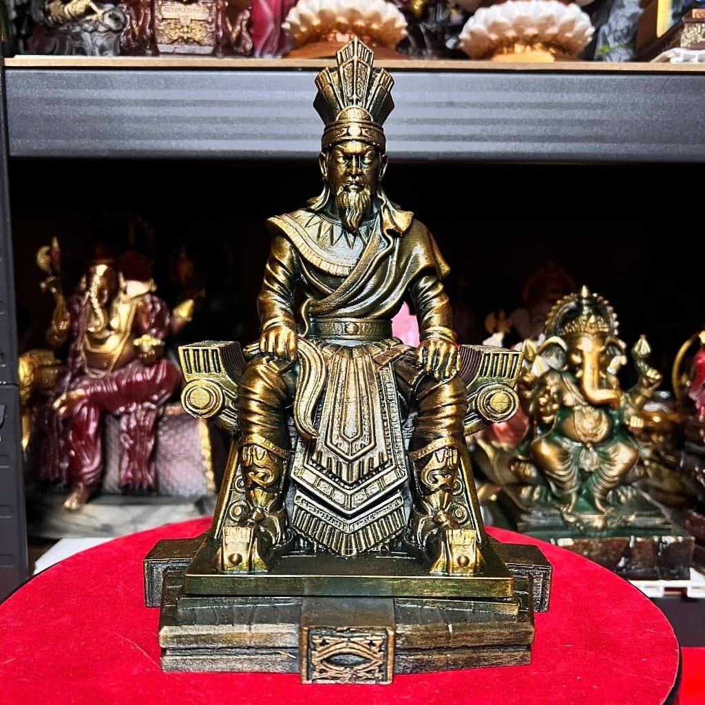 Tượng Vua Hùng in 3D . màu đồng cổ . cao 23 cm