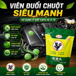 Gói 10 Viên Đuổi Chuột Thảo Mộc Dạng Nén và Bẫy Chuột Thông Minh Dạng Kẹp. LMS 5