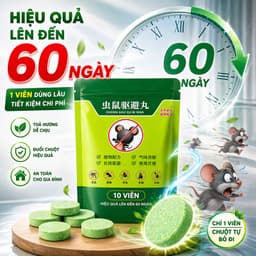 Gói 10 Viên Đuổi Chuột Thảo Mộc Dạng Nén và Bẫy Chuột Thông Minh Dạng Kẹp. LMS 2