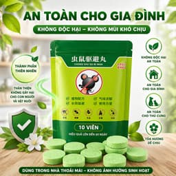 Gói 10 Viên Đuổi Chuột Thảo Mộc Dạng Nén và Bẫy Chuột Thông Minh Dạng Kẹp. LMS 6