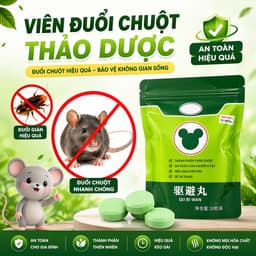 Gói 10 Viên Đuổi Chuột Thảo Mộc Dạng Nén và Bẫy Chuột Thông Minh Dạng Kẹp. LMS 4