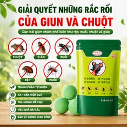 Gói 10 Viên Đuổi Chuột Thảo Mộc Dạng Nén và Bẫy Chuột Thông Minh Dạng Kẹp. LMS 7