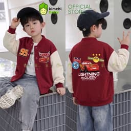 [10-29kg] Áo Khoác Bomber Bé Trai KIMCHIBABY Cao Cấp Form Varsity Vải Nỉ Lông Cáo Dày Mịn Ấm Họa Tiết Siêu Anh Hùng 7