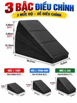 Phụ kiện đệm lót kê chân squat wedges stretching 4 mức cao thấp, hỗ trợ tập gym chân mông đùi hiệu quả 2