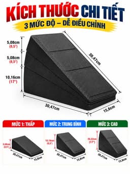 Phụ kiện đệm lót kê chân squat wedges stretching 4 mức cao thấp, hỗ trợ tập gym chân mông đùi hiệu quả 1