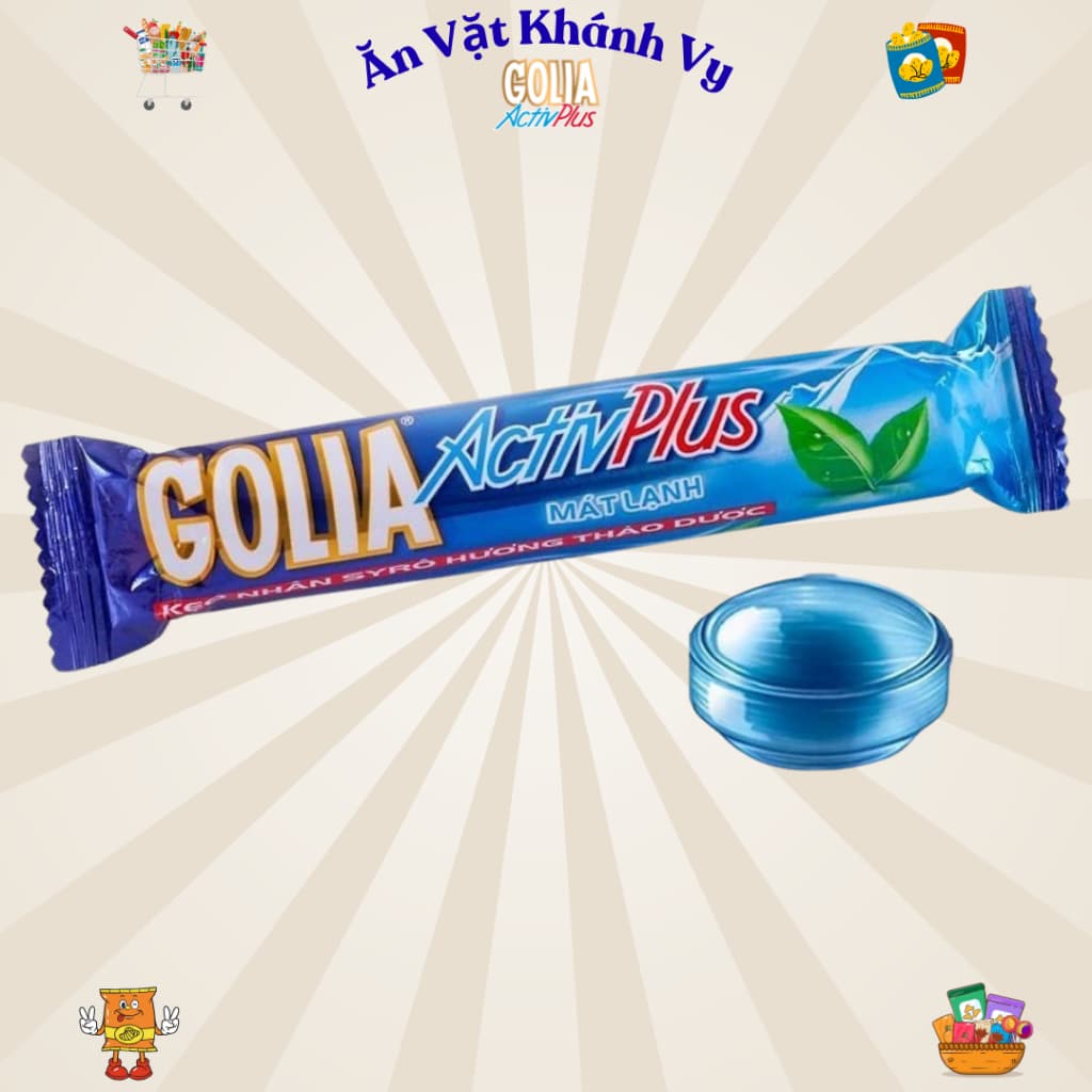 Kẹo Golia Activ Plus Nhân Syro Hương Thảo Dược  - HÀNG CHÍNH HÃNG