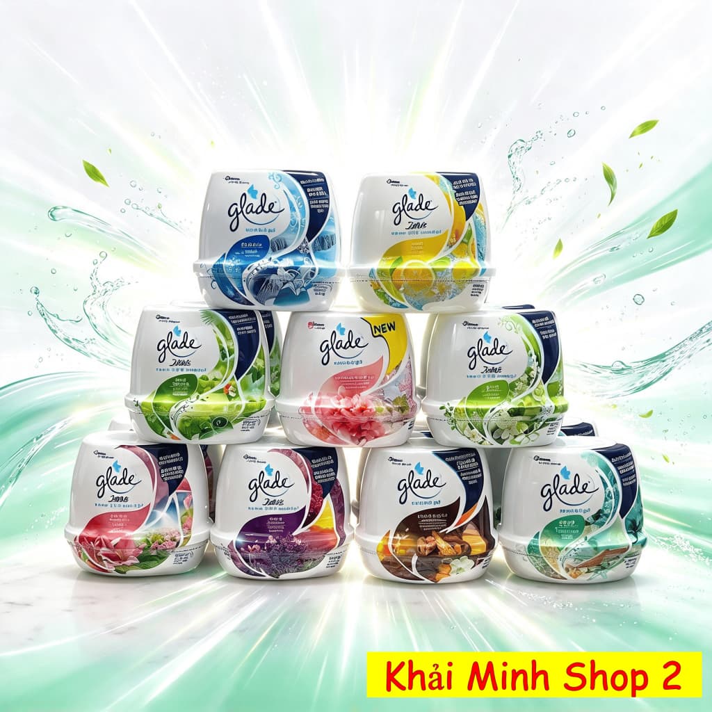 Sáp Thơm Phòng GLADE 180g Thái Lan – Khử Mùi, Tạo Hương Thơm – 9 Mùi Hương Lựa Chọn