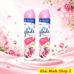 Combo 2 Chai Xịt Thơm Phòng GLADE 280ml – Khử Mùi, Làm Thơm Không Gian – 7 Mùi Hương 7