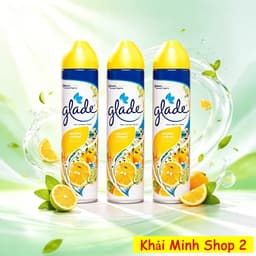 Combo 3 Chai Xịt Thơm Phòng GLADE 280ml – Khử Mùi, Làm Thơm Không Gian – 7 Mùi Hương 8