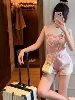 Yếm Jean Nữ Short Cạp Cao Wash Xanh Form Đẹp – Quần Yếm Jean Nữ Trẻ Trung Phối Áo Thun Trẻ Trung 3
