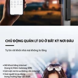 Khóa Điện Tử Thông Minh Cửa Nhôm Xingfa Laffer RD02 - Bảo Hành 36 Tháng, Nhận Diện Khuôn Mặt Ứng Dụng Cao Cấp 6