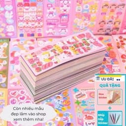 100 Tấm Sticker Trang Trí Dễ Thương, Đa Dạng Mẫu - 100Pcs 6