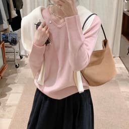 Lily.clothes- Áo len trơn mịn cổ V dài tay form lửng tag Erume hàng QC Loại 1 (A56) 6